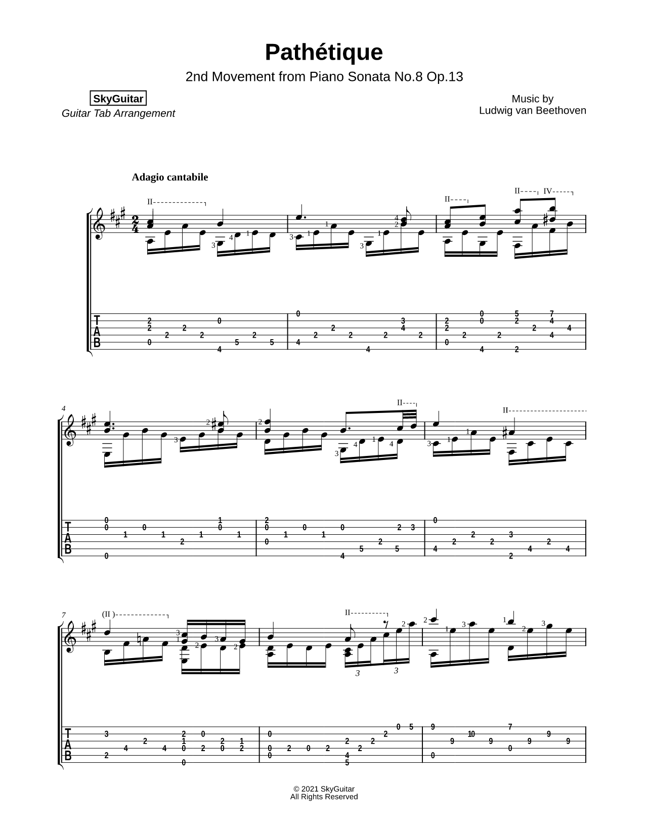 Pathetique (2nd Movement from Piano Sonata No. 8, Op. 13)