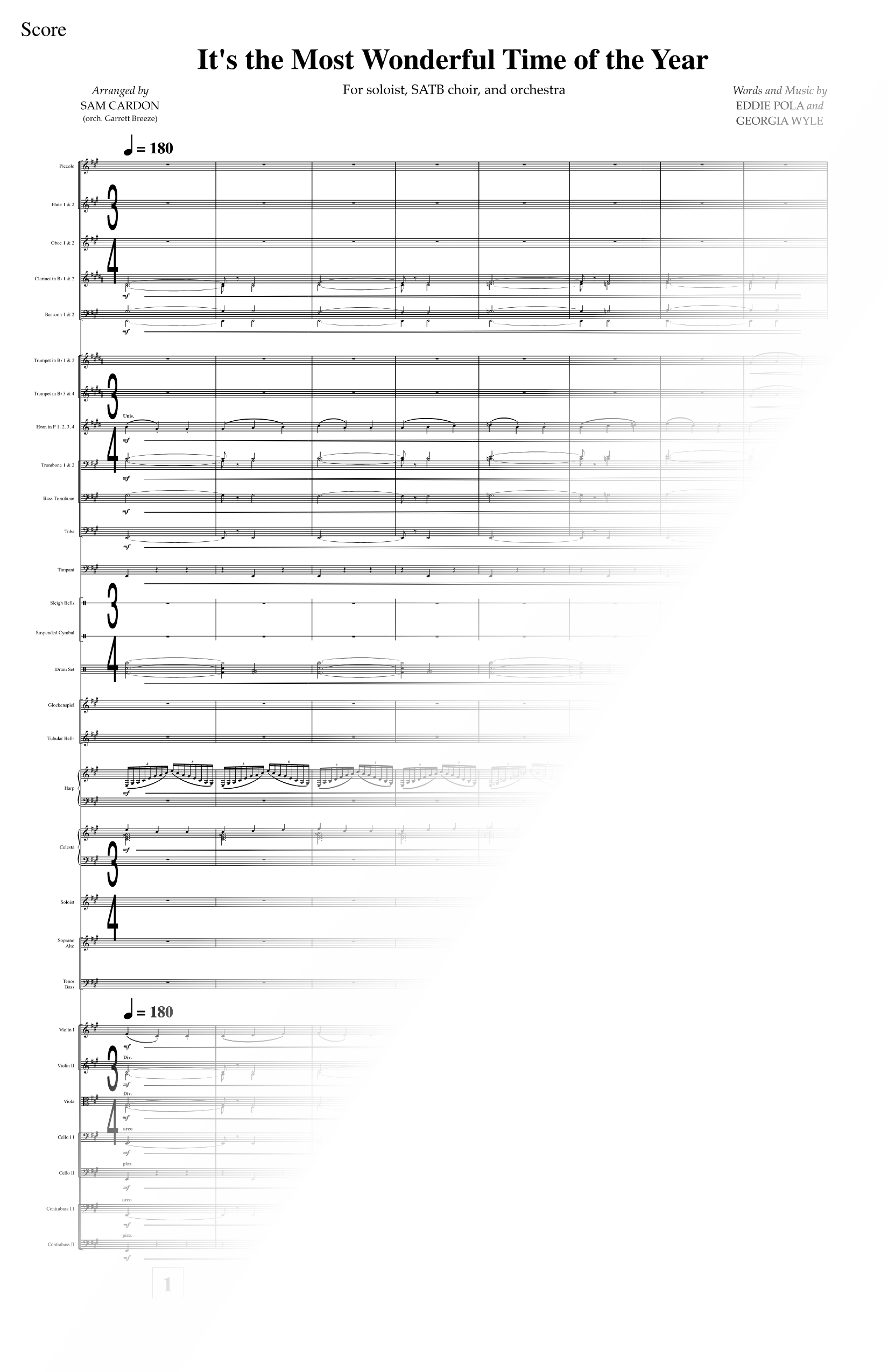 It's the Most Wonderful Time of the Year [SATB Choir & Orchestra]