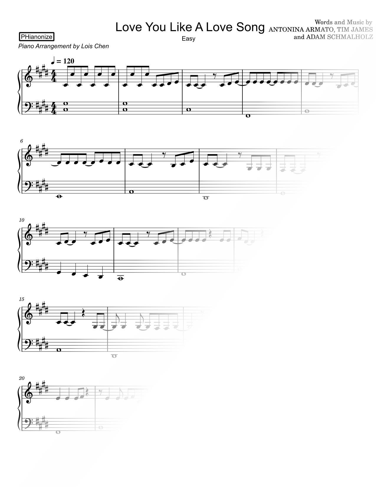 Love You Like a Love Song [easy]