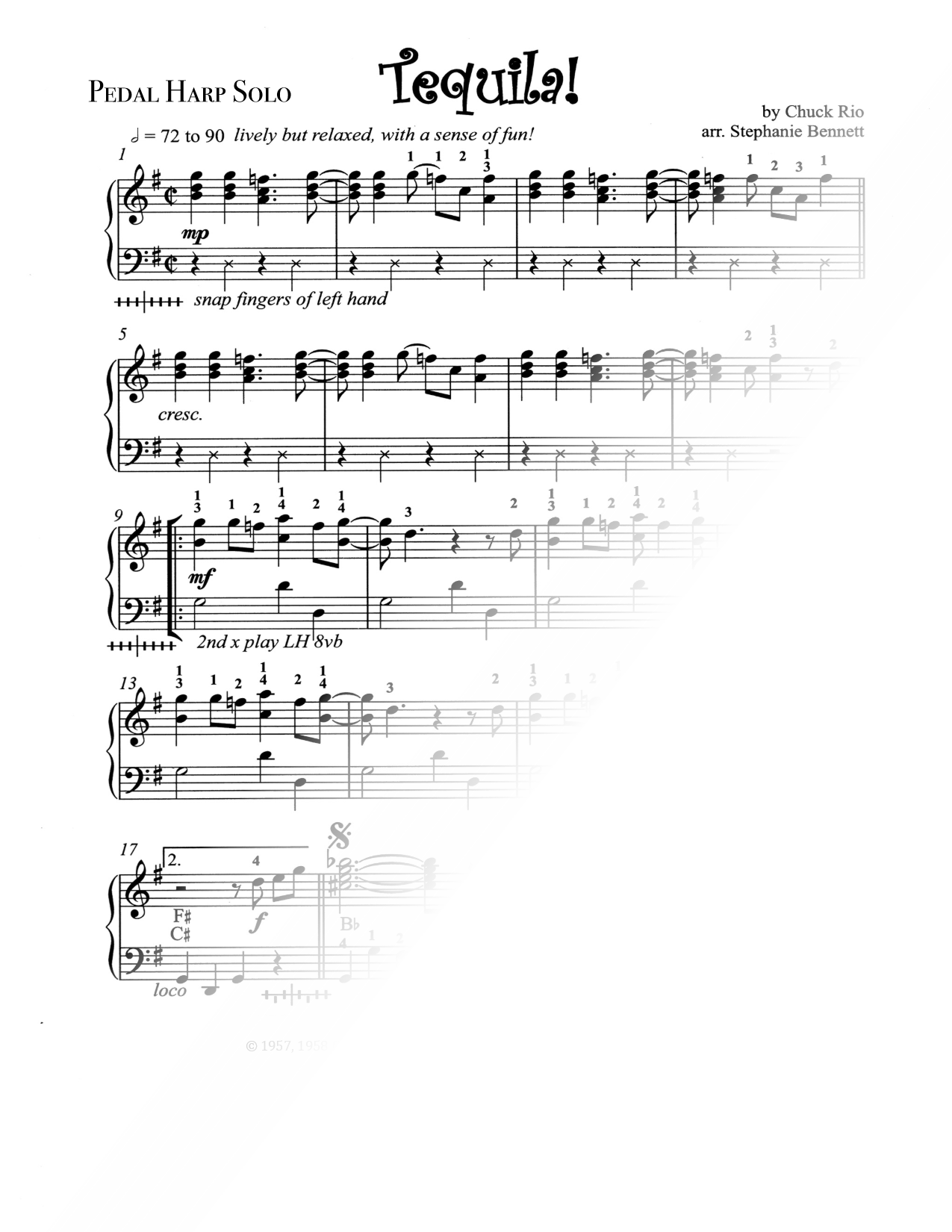 Tequila [pedal harp]