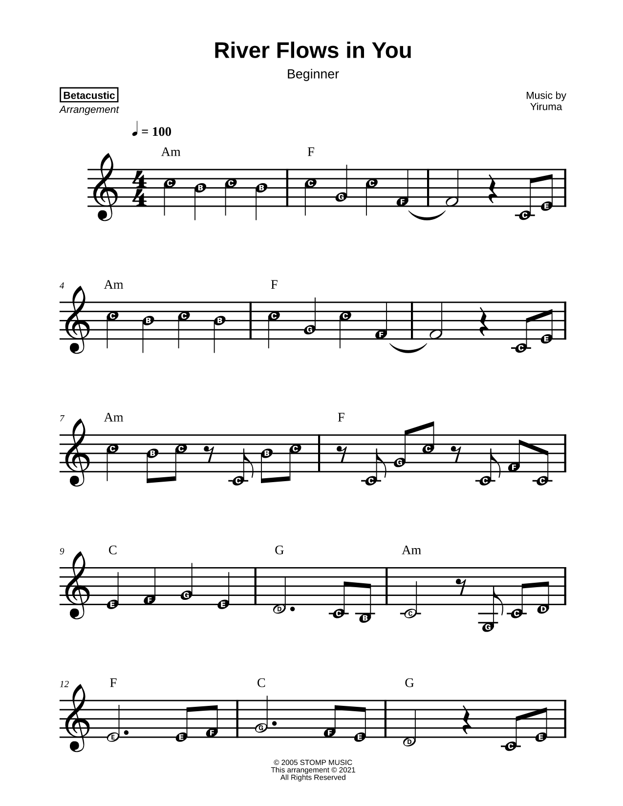 River Flows in You [beginner]