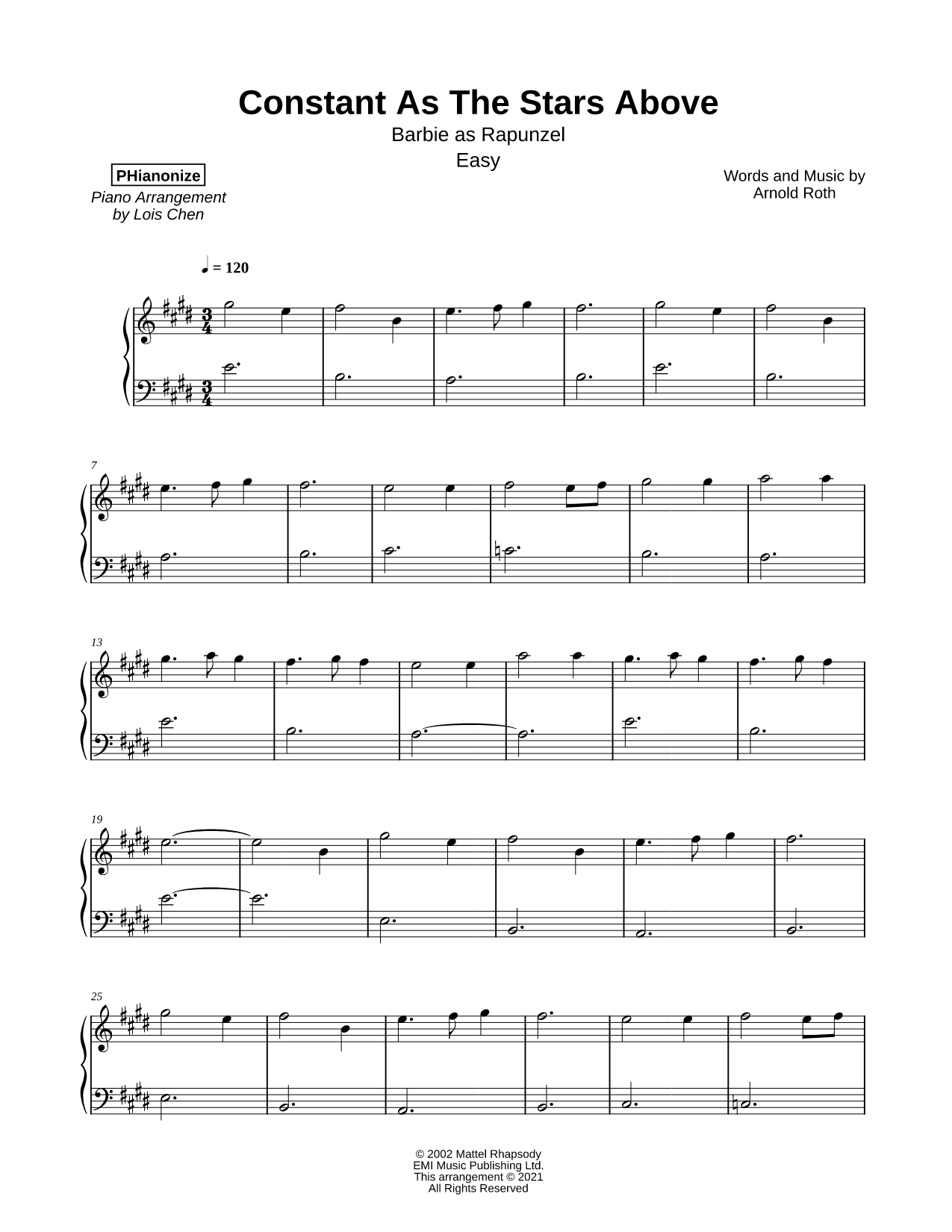 Constant as the Stars Above [easy]