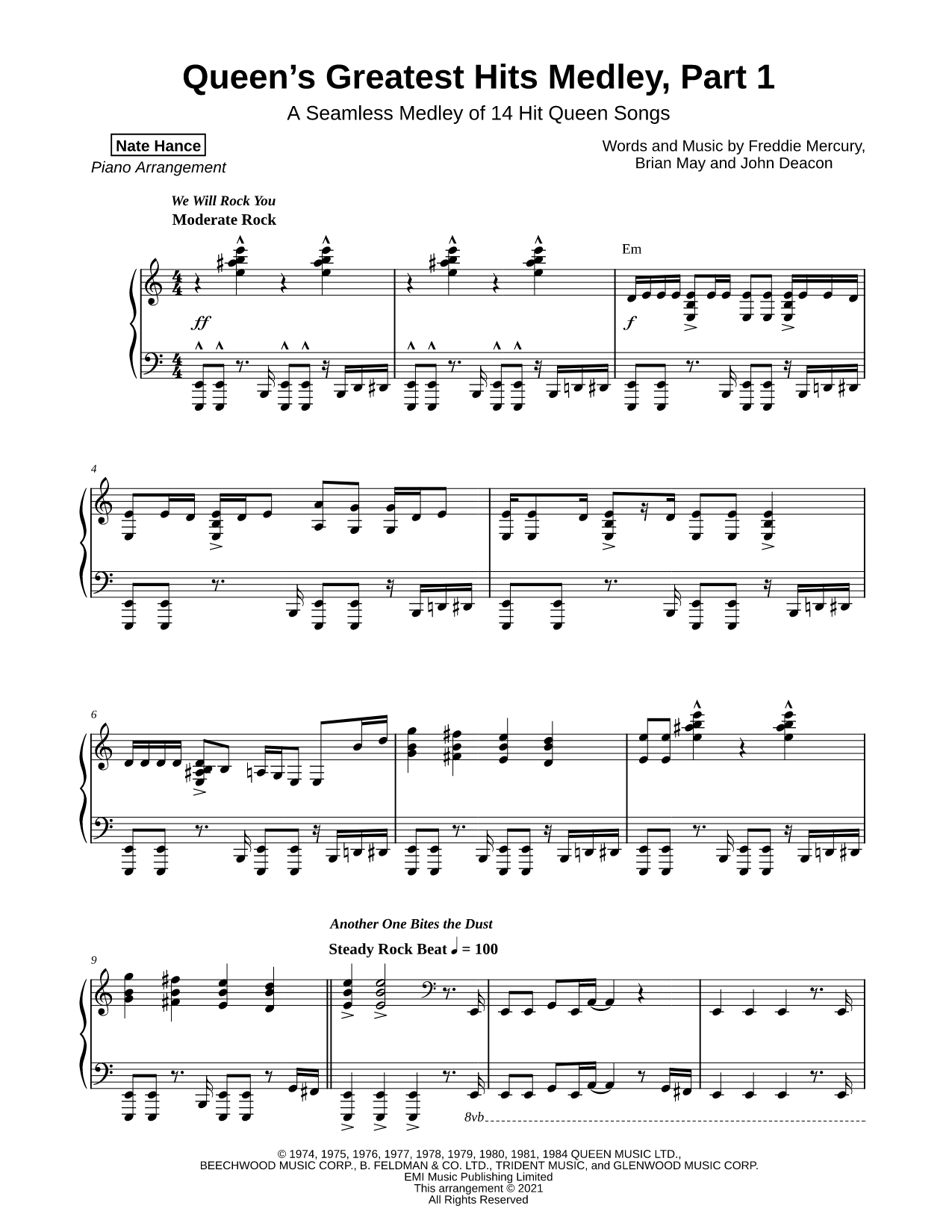 Queen's Greatest Hits Medley, Part 1