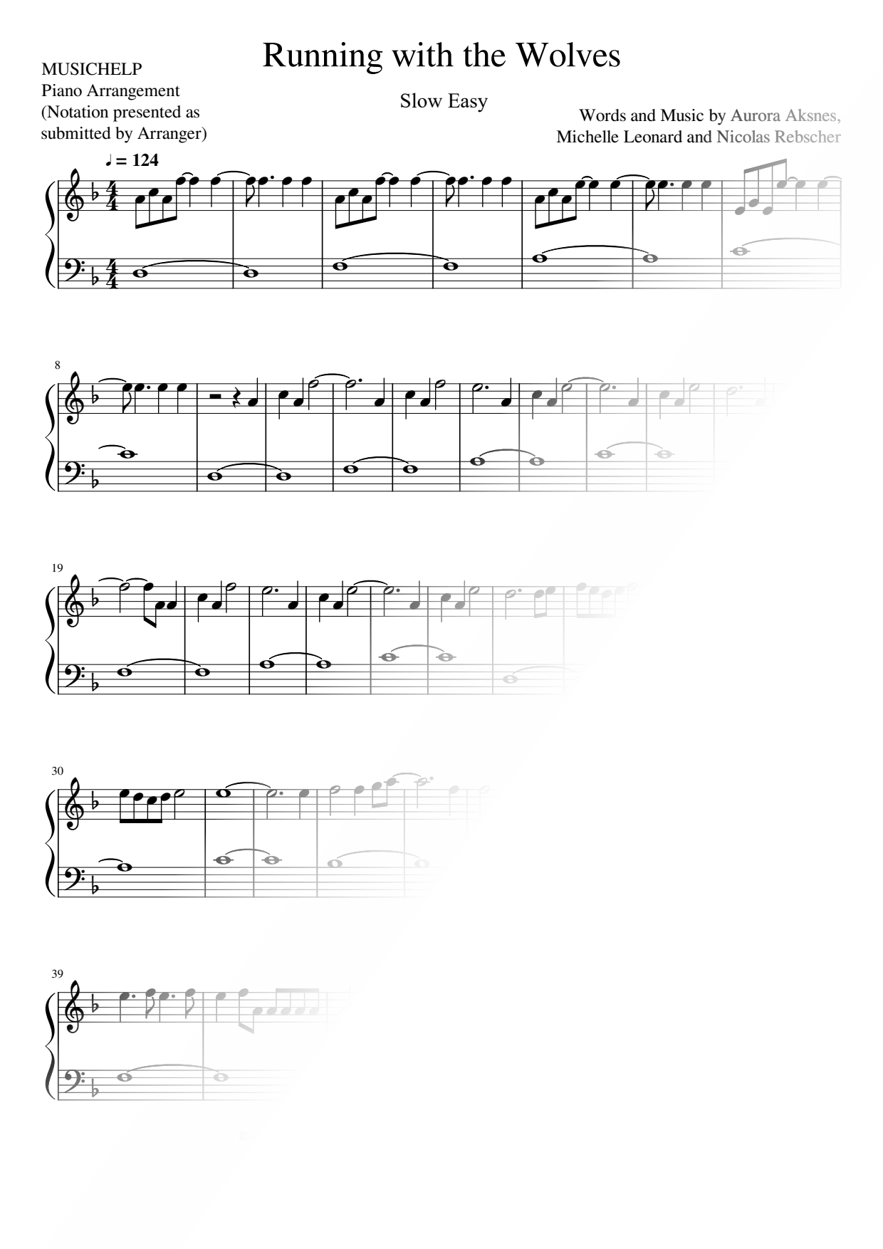 Running with the Wolves [slow easy]