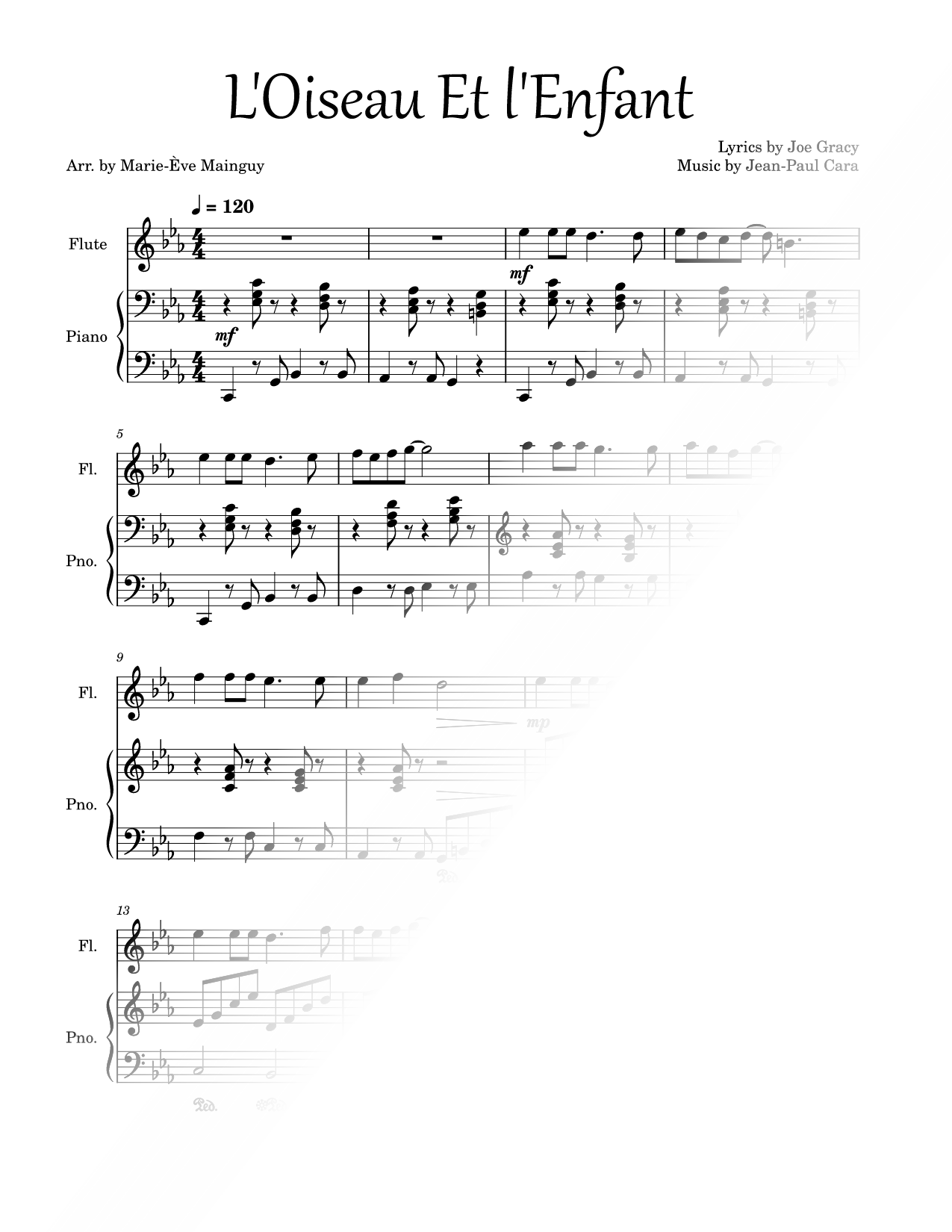 L'oiseau et l'enfant - Flute & Piano