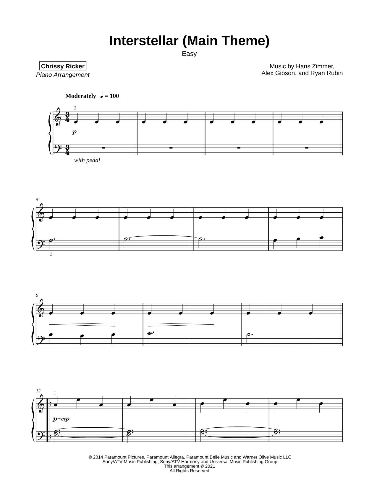 Interstellar (Main Theme) [easy]