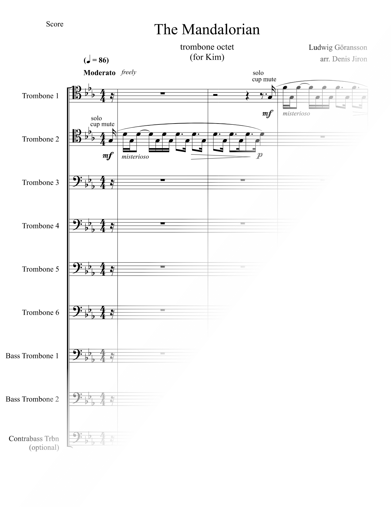 Star Wars: The Mandalorian (Main Theme) - Trombone Octet