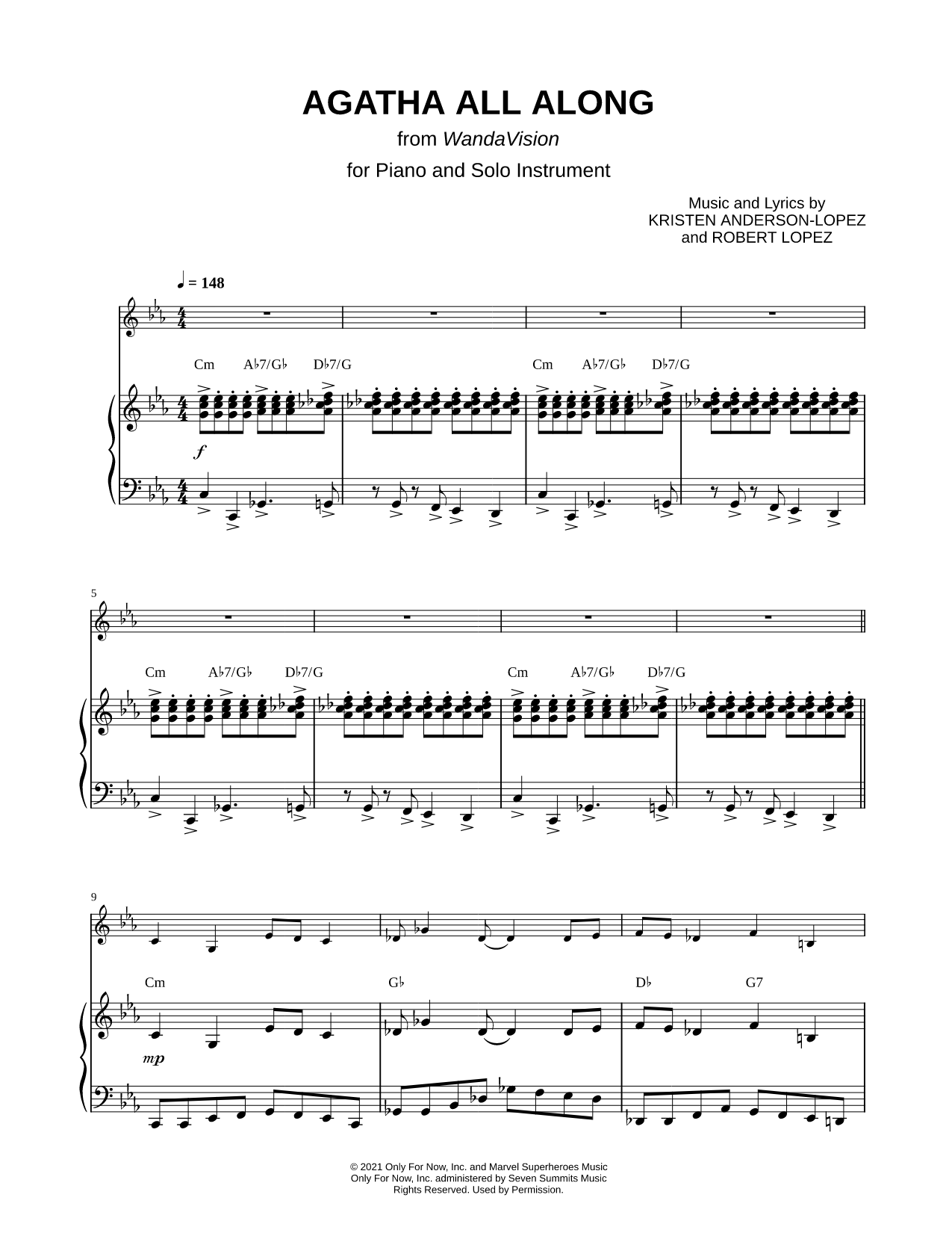 Agatha All Along - Piano Accompaniment