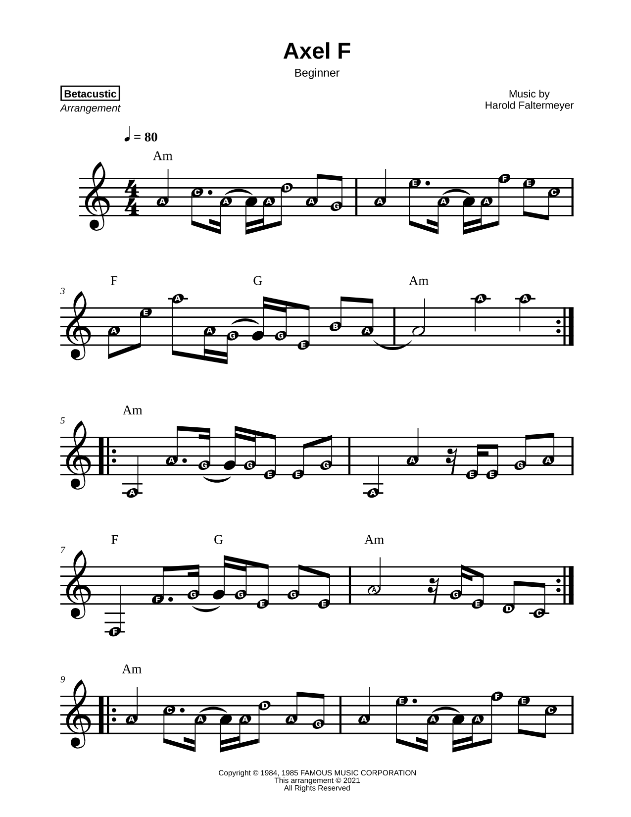 Axel F [beginner]