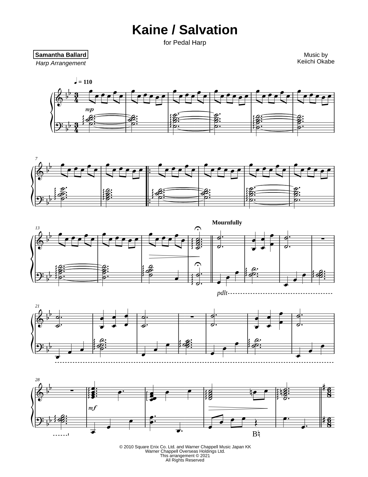 Kaine / Salvation [pedal harp]