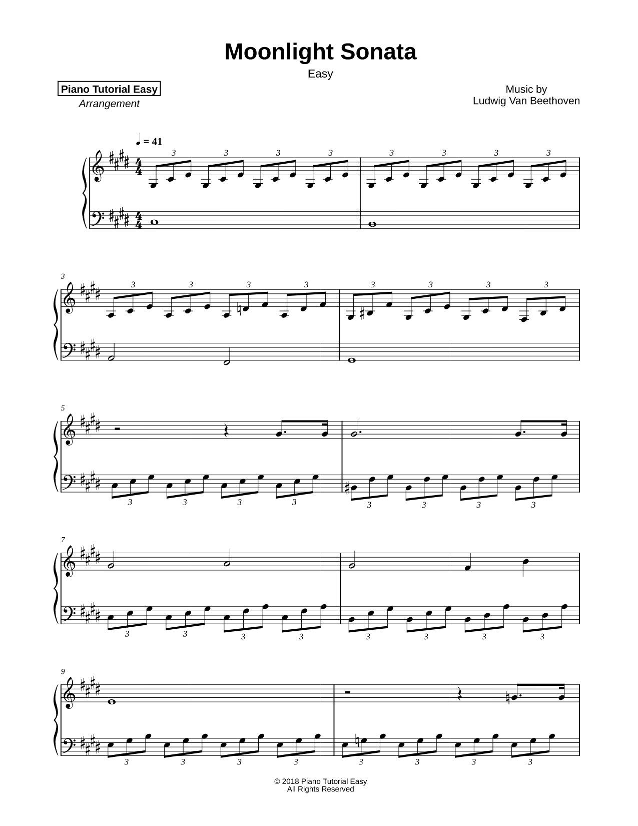 Moonlight Sonata [easy]