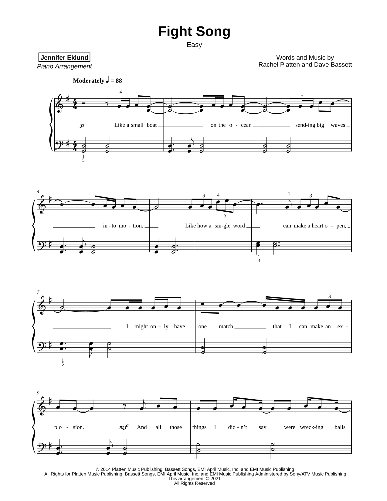 Fight Song [easy]