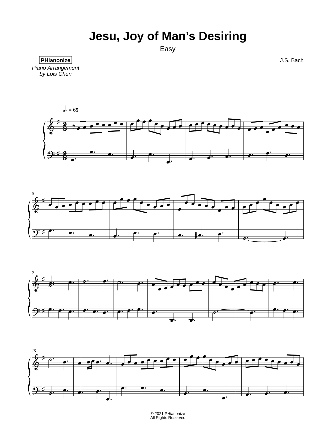 Jesu, Joy of Man's Desiring [easy]