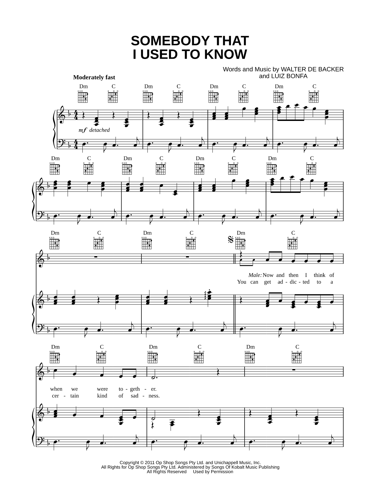 Somebody That I Used to Know