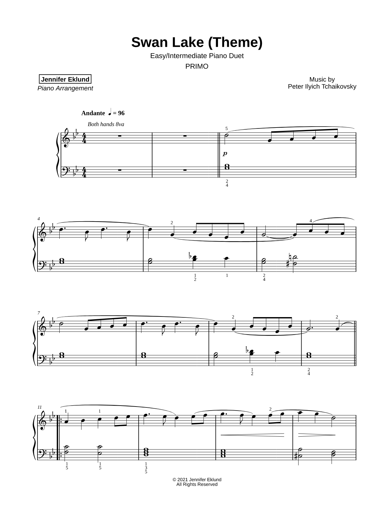 Swan Lake Theme [easy - intermediate]