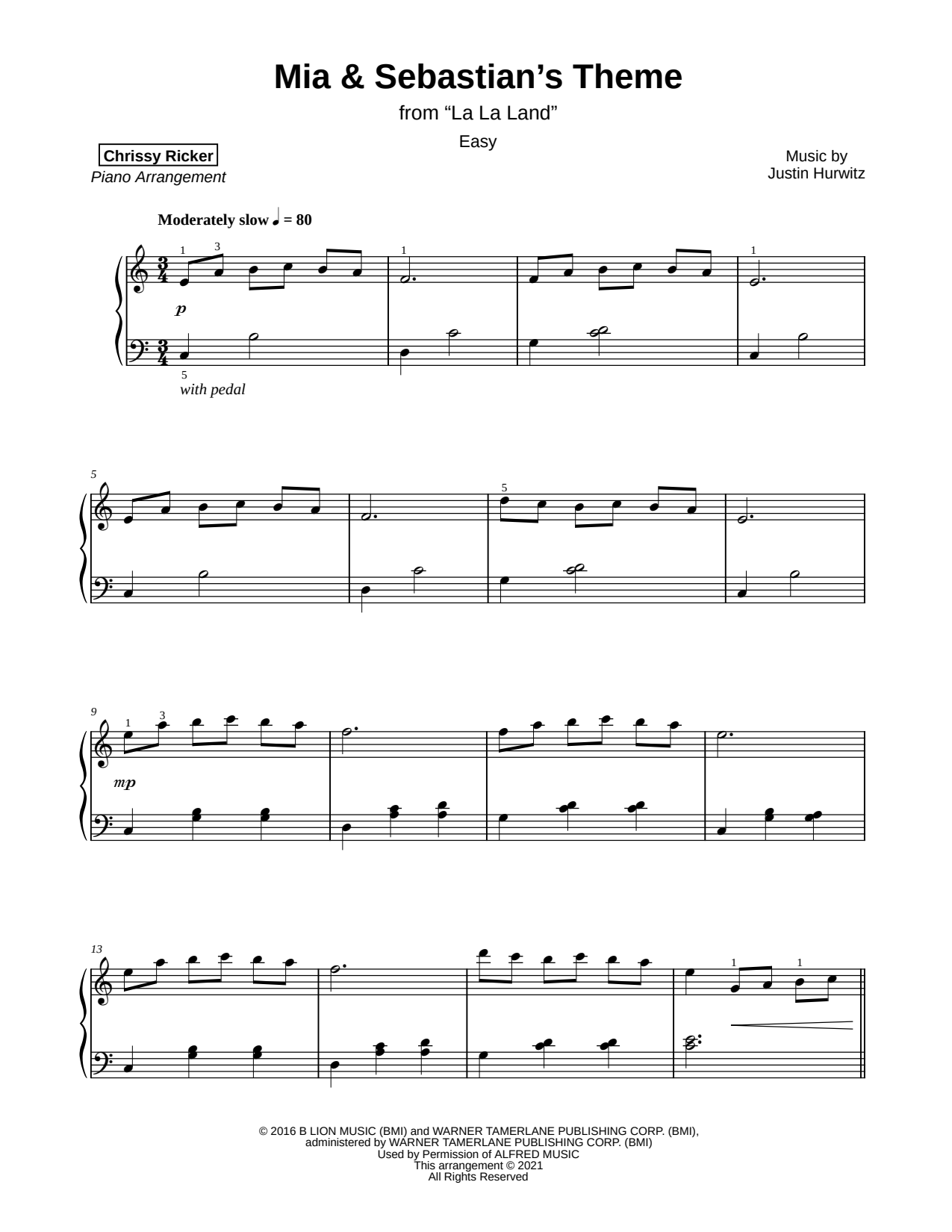 Mia & Sebastian's Theme [easy]