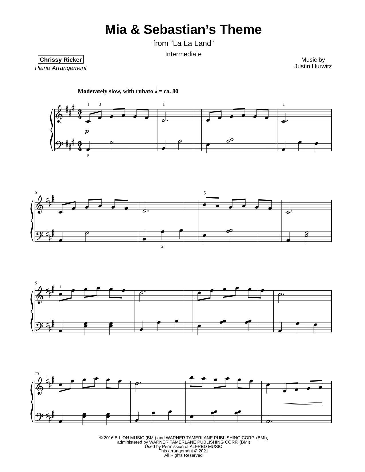 Mia & Sebastian's Theme [intermediate]