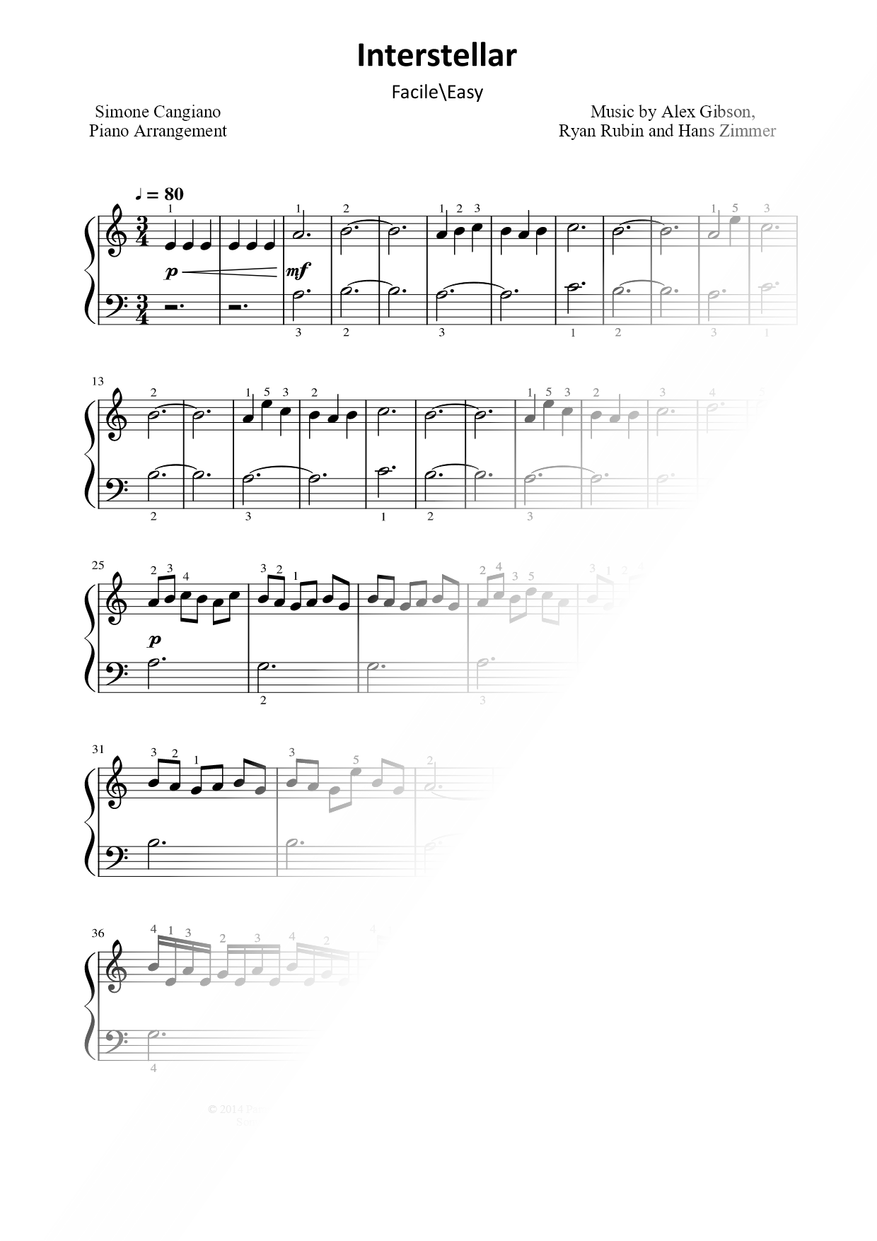 Interstellar (Main Theme) [easy]