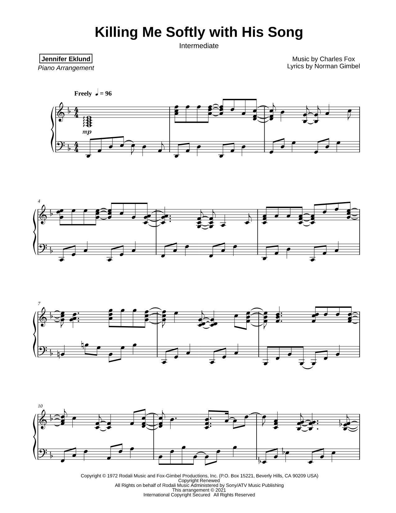 Killing Me Softly with His Song [intermediate]
