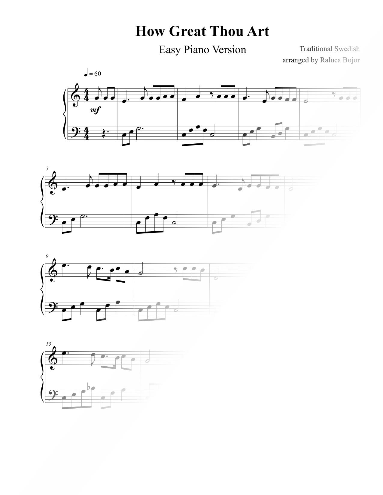 How Great Thou Art [easy]