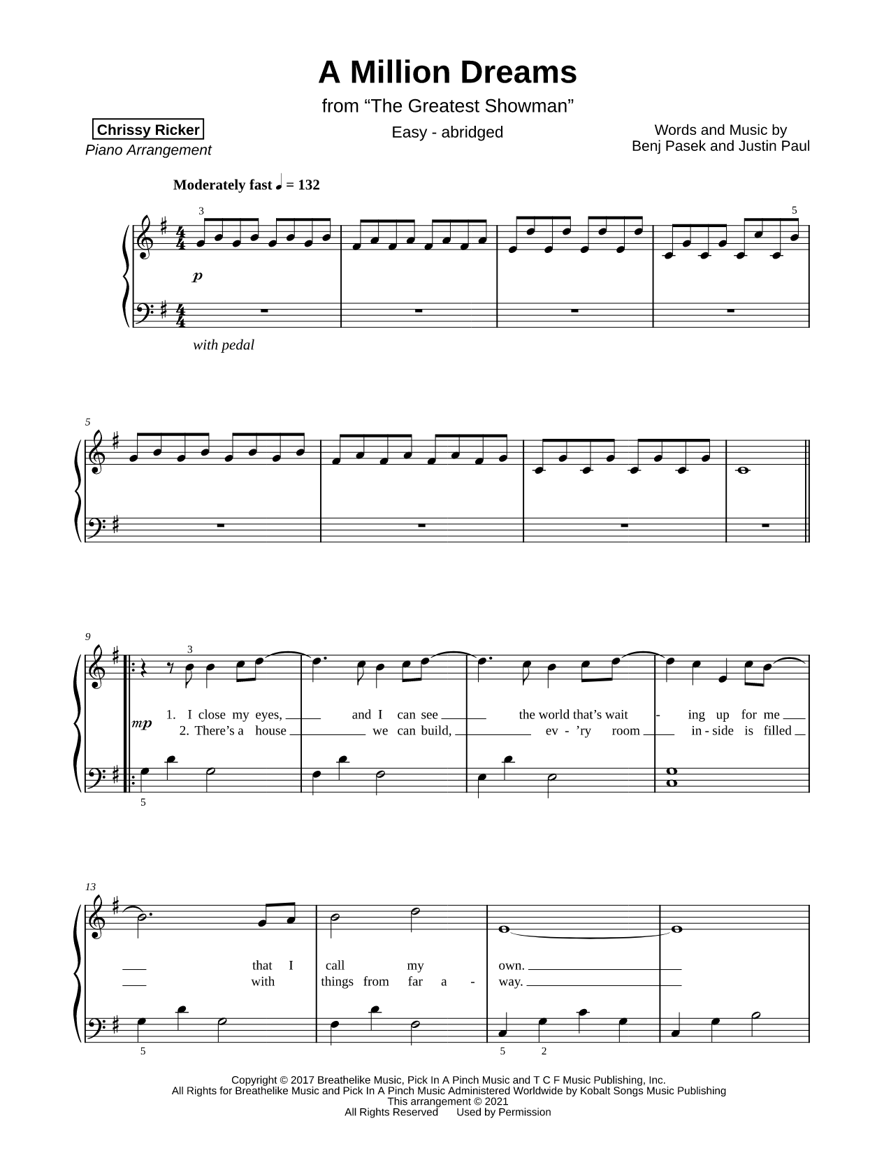A Million Dreams [easy - abridged]