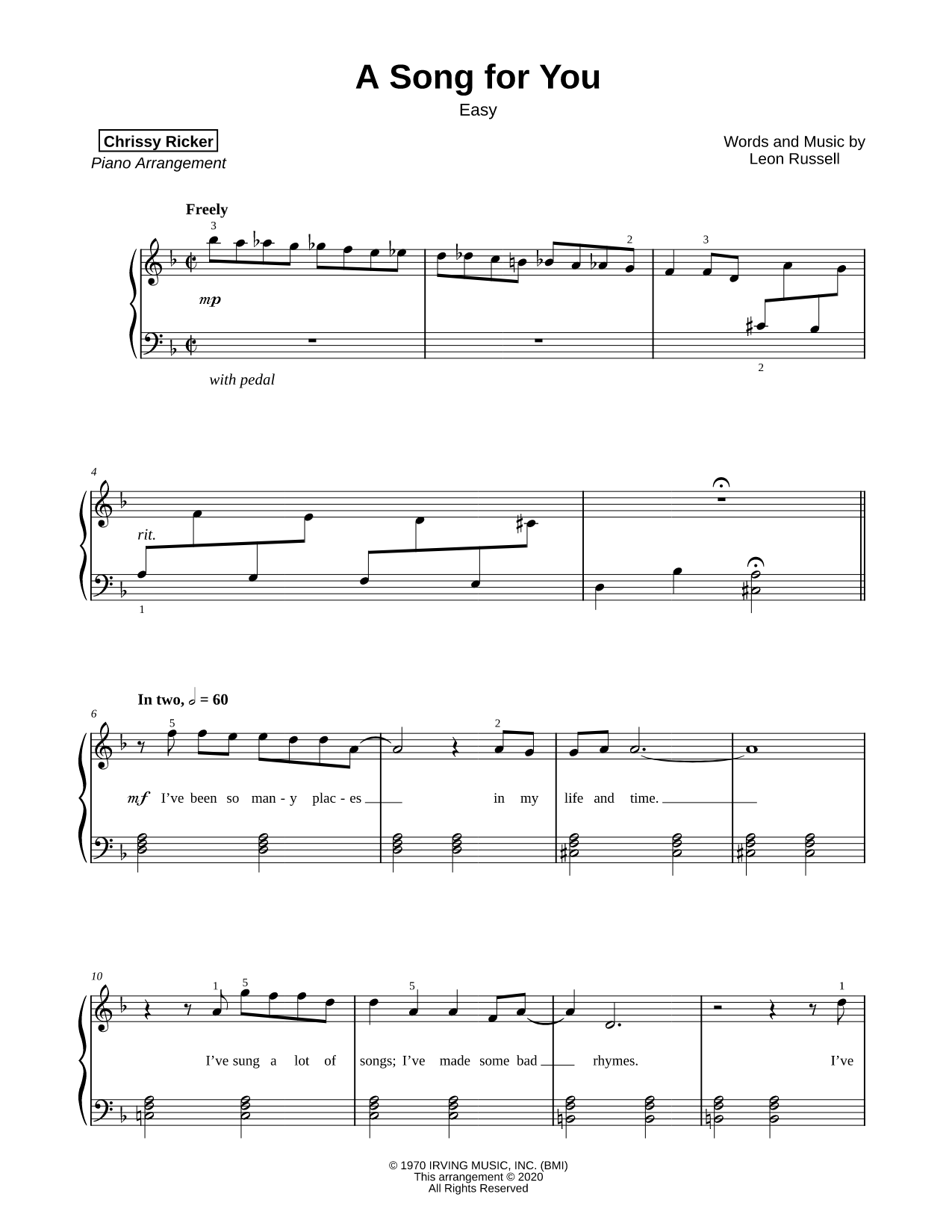 A Song for You [easy]
