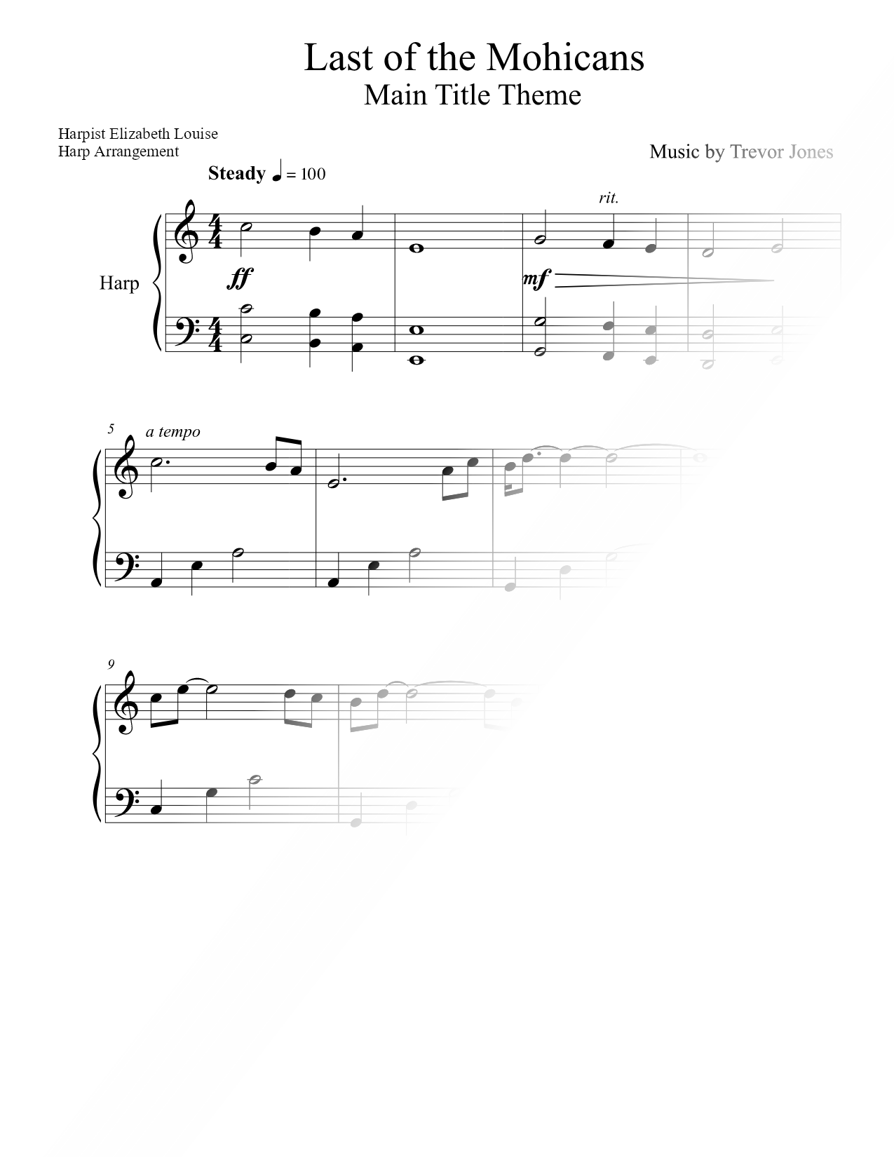 The Last of the Mohicans (Main Theme) [early intermediate]
