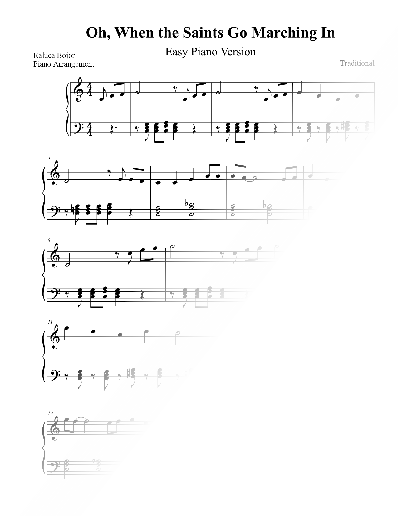 When the Saints Go Marching In [easy]