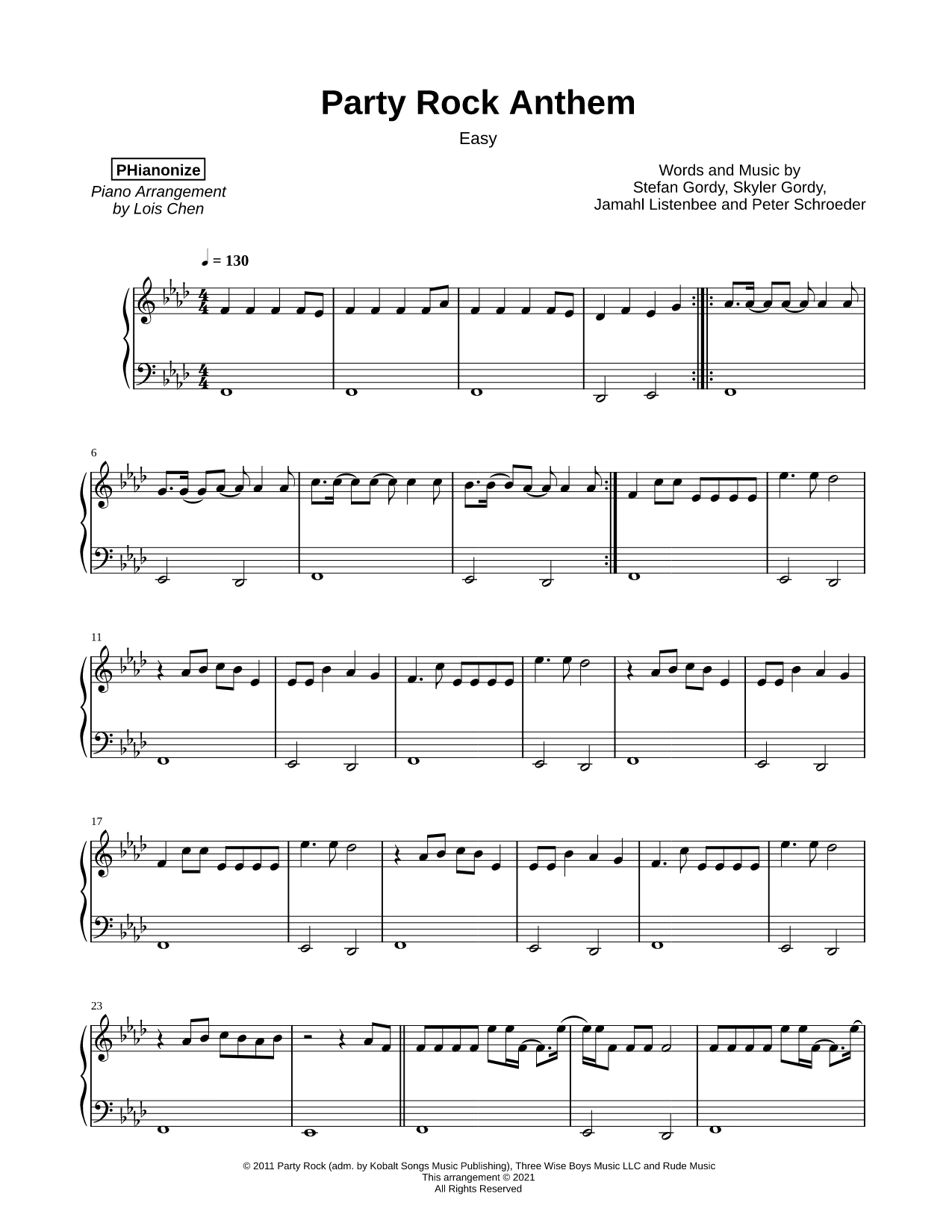 Party Rock Anthem [easy]