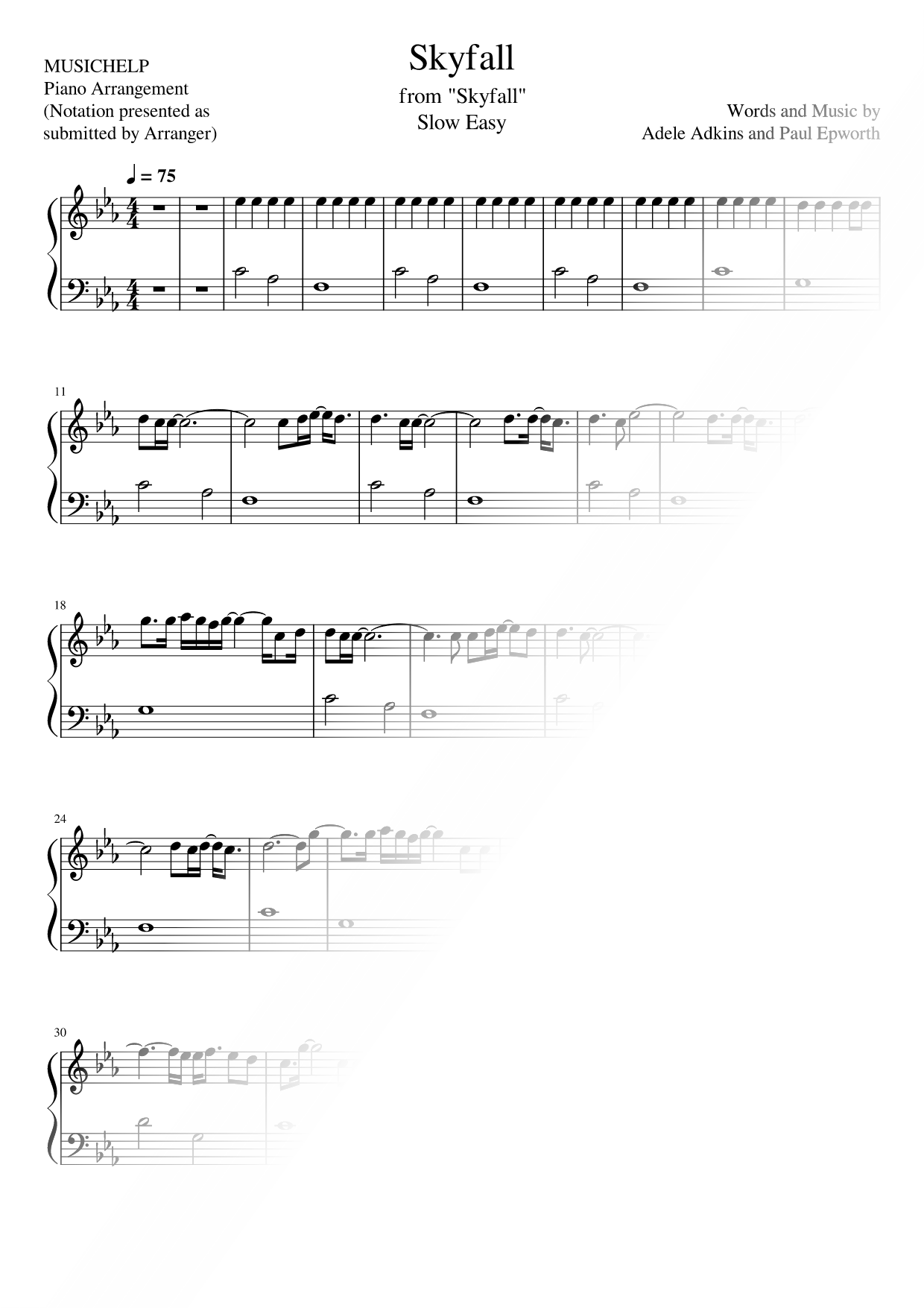 Skyfall [slow easy]