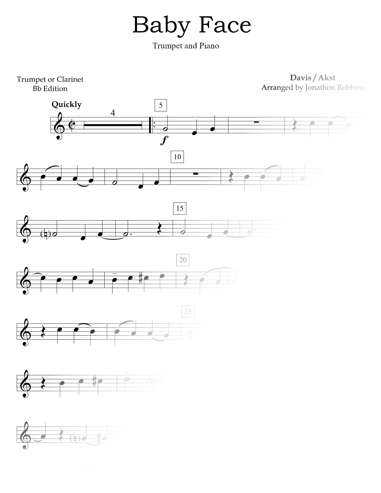 Baby Face - Trumpet & Piano