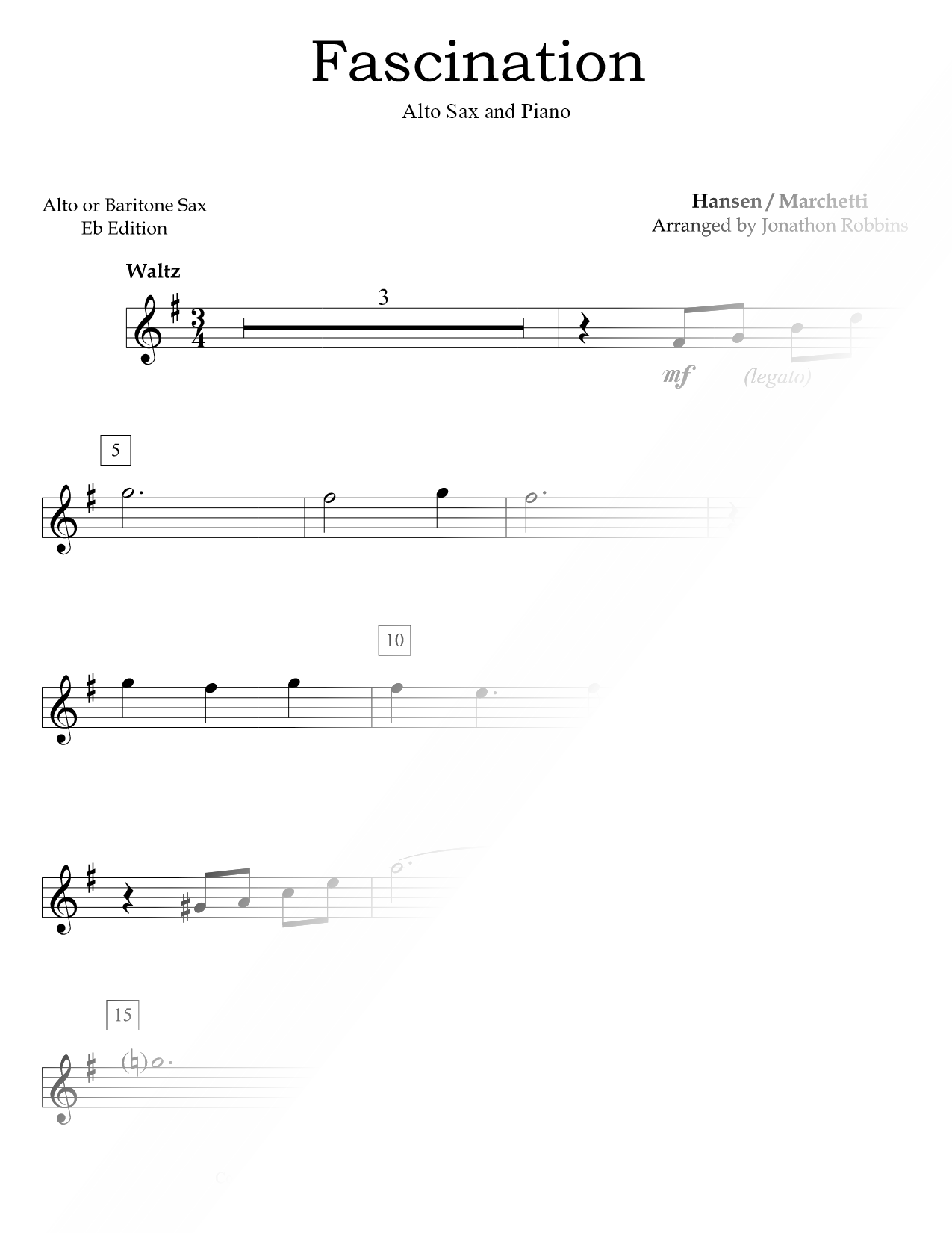 Fascination - Alto Saxophone & Piano