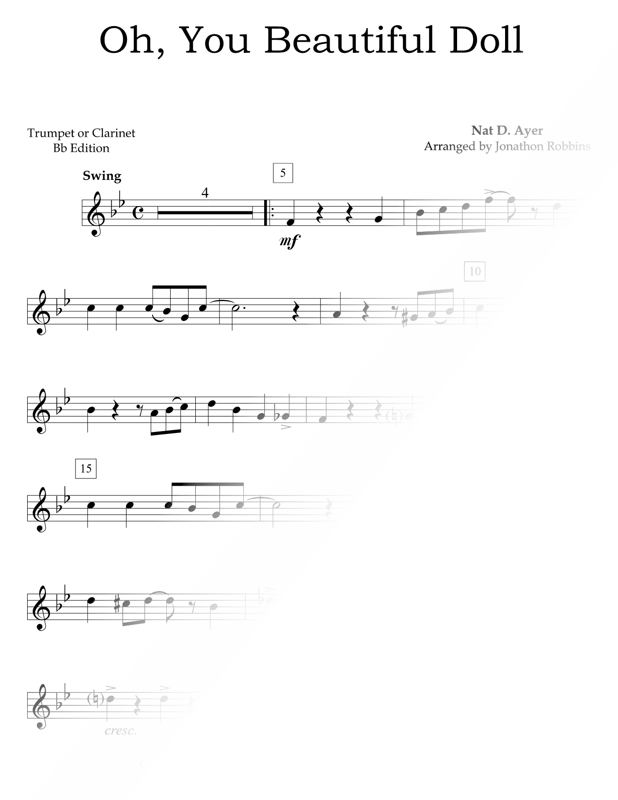 Oh, You Beautiful Doll - Trumpet & Piano