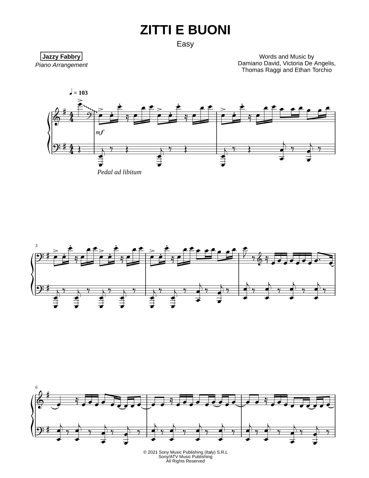 ZITTI E BUONI [easy]