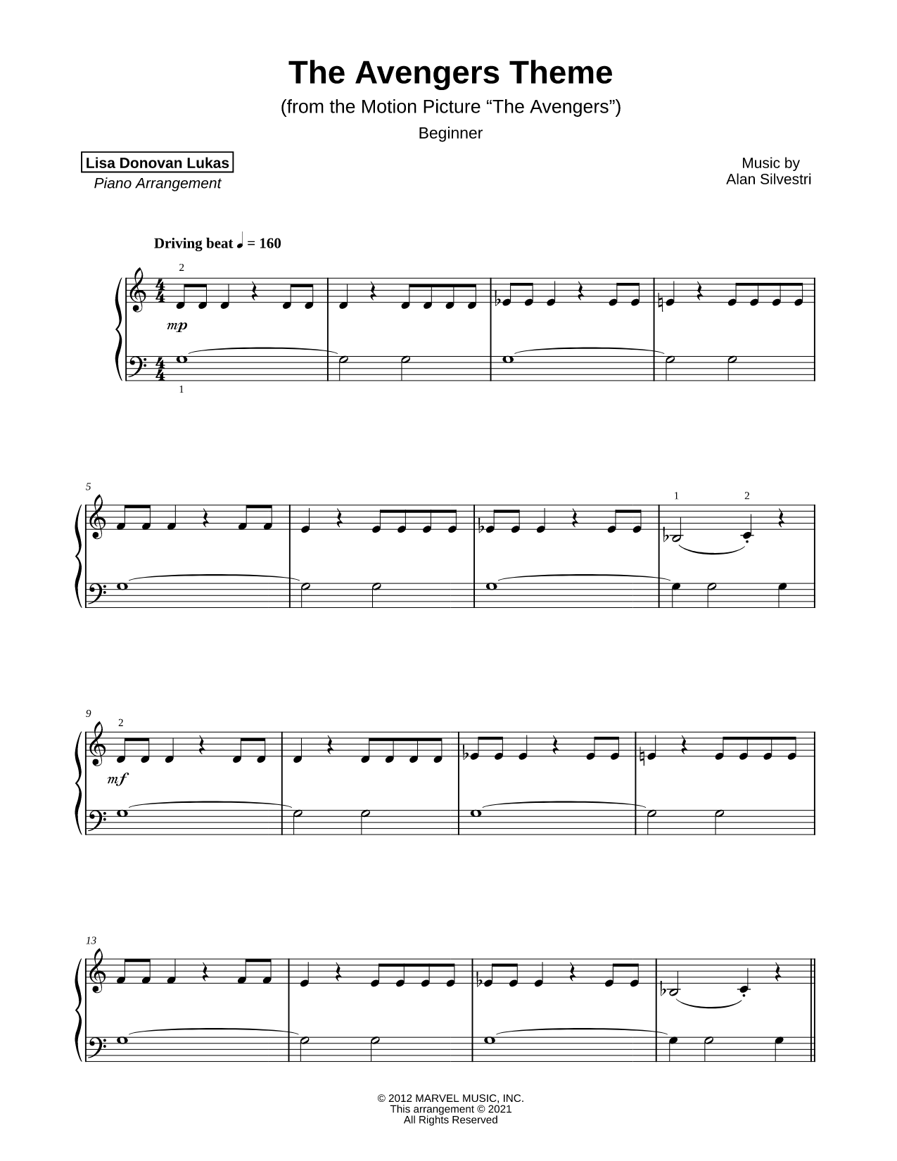 The Avengers Theme [beginner]