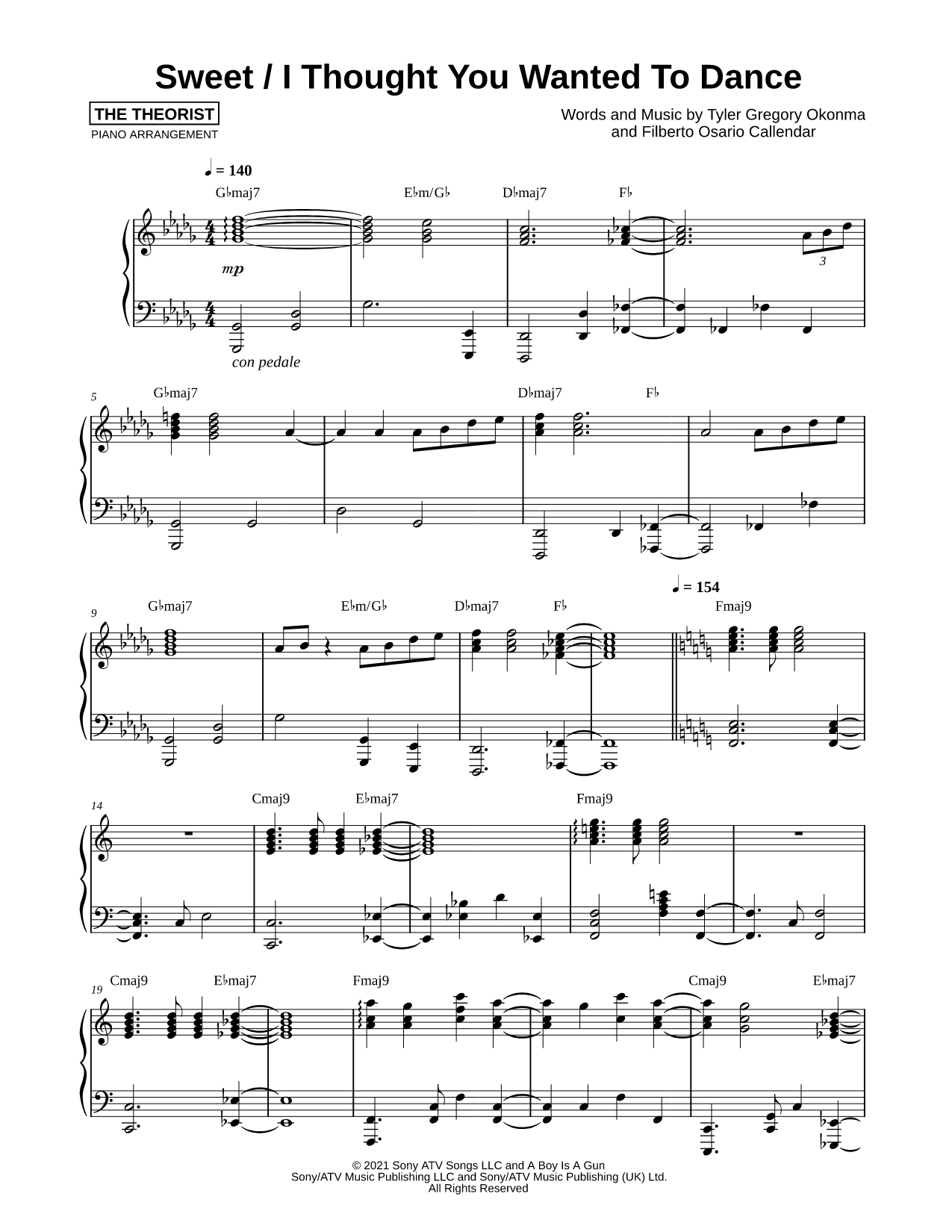 Sweet / I Thought You Wanted to Dance