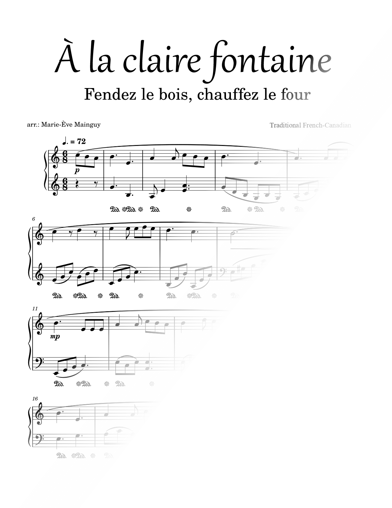 A la claire fontaine