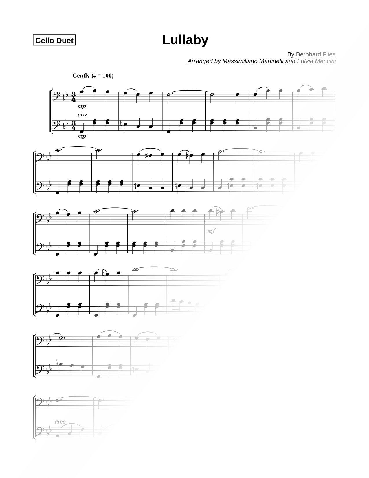 Lullaby - Cello Duet