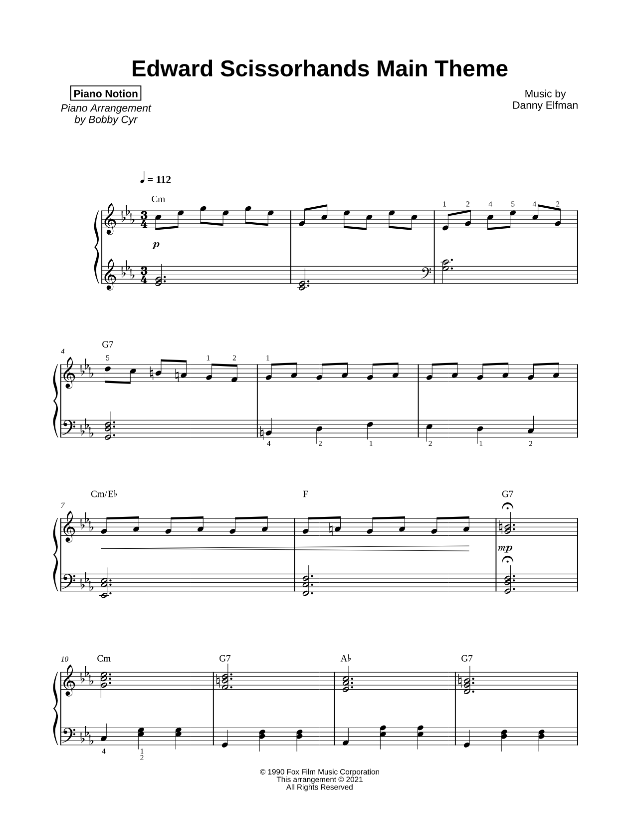 Edward Scissorhands Main Theme
