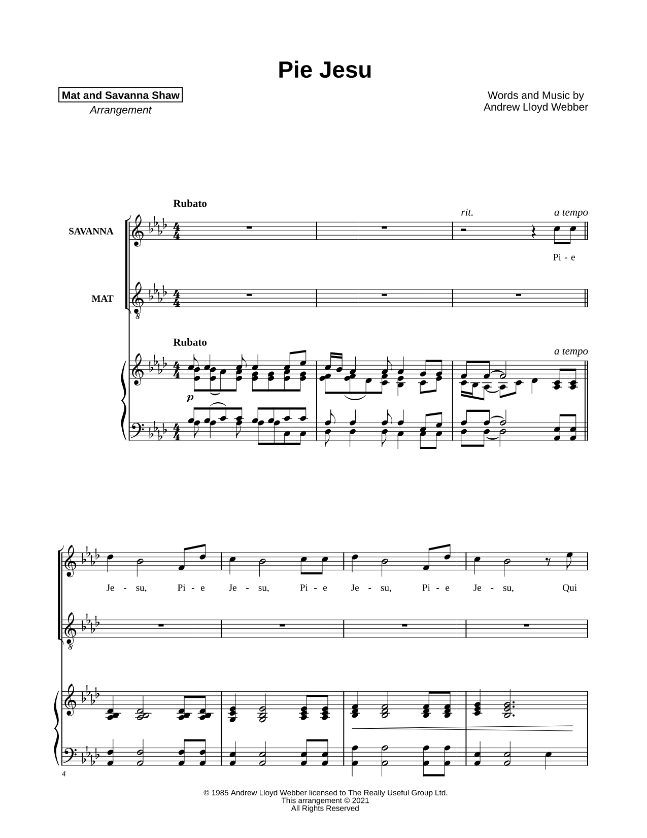 Pie Jesu [vocal duet]