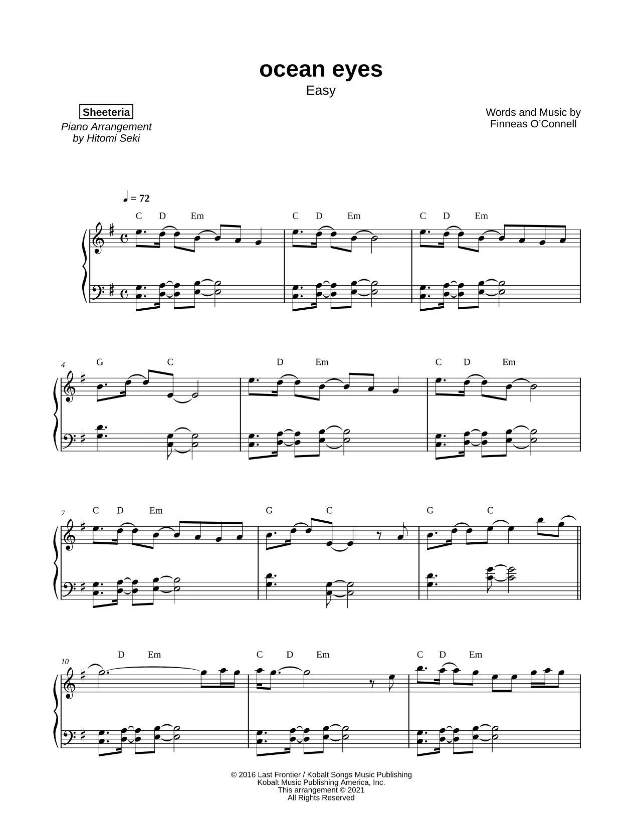 ocean eyes [easy]