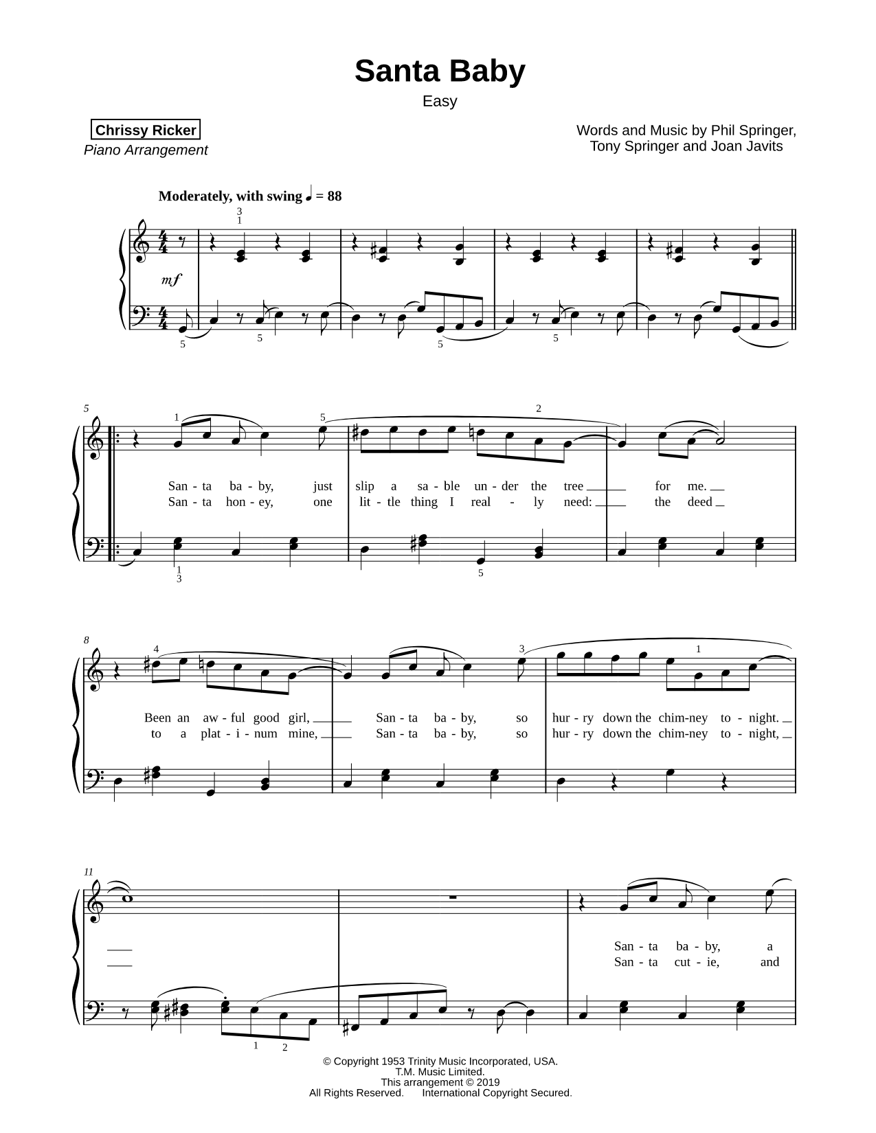 Santa Baby [easy]