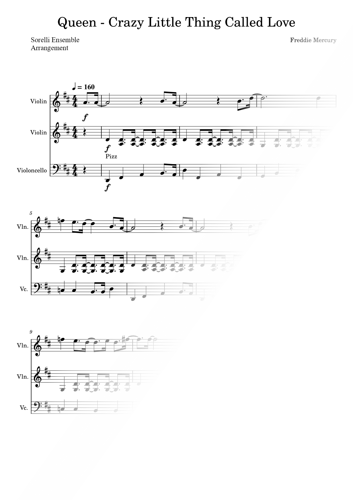 Crazy Little Thing Called Love - String Trio