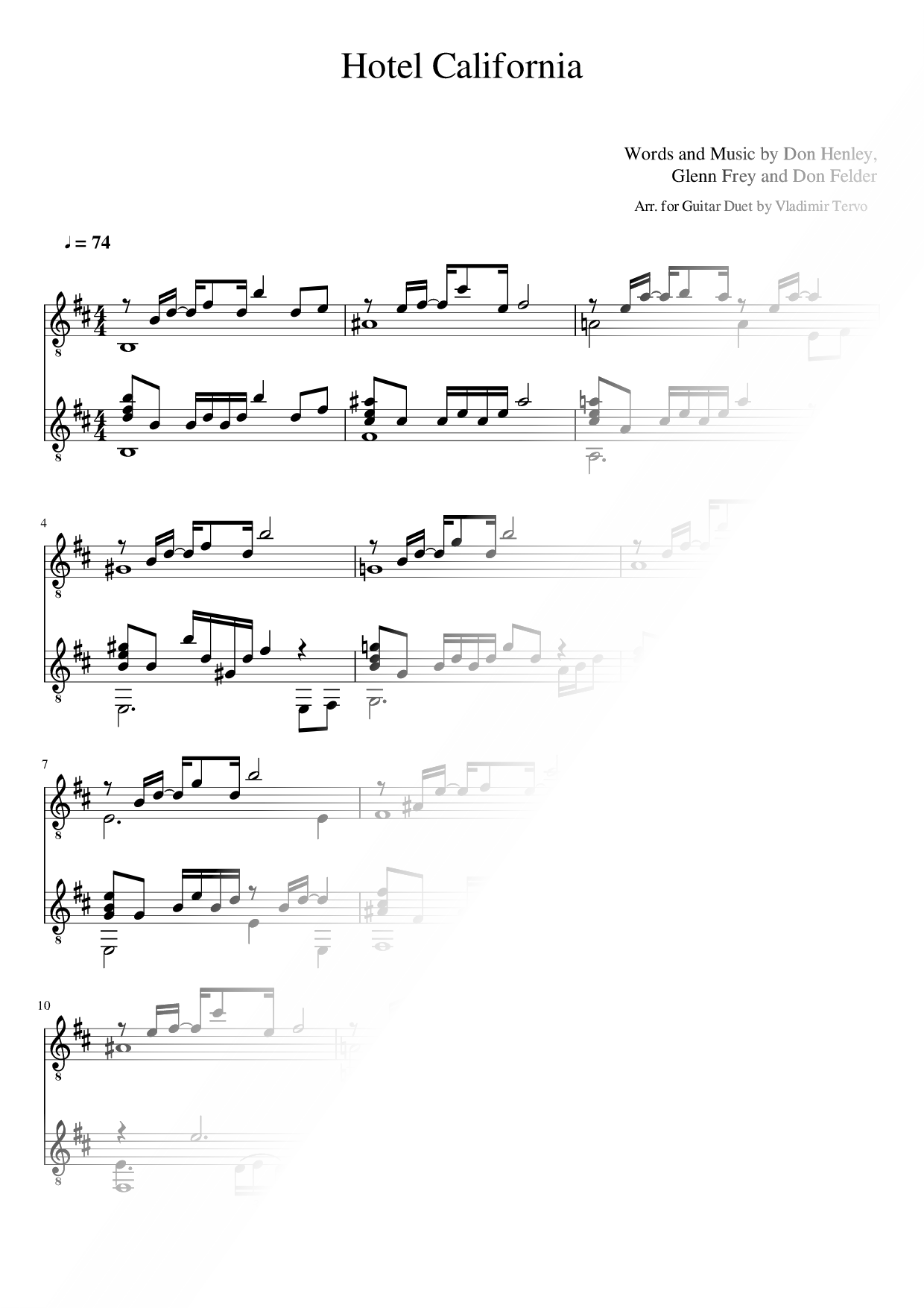 Hotel California - Guitar Duet