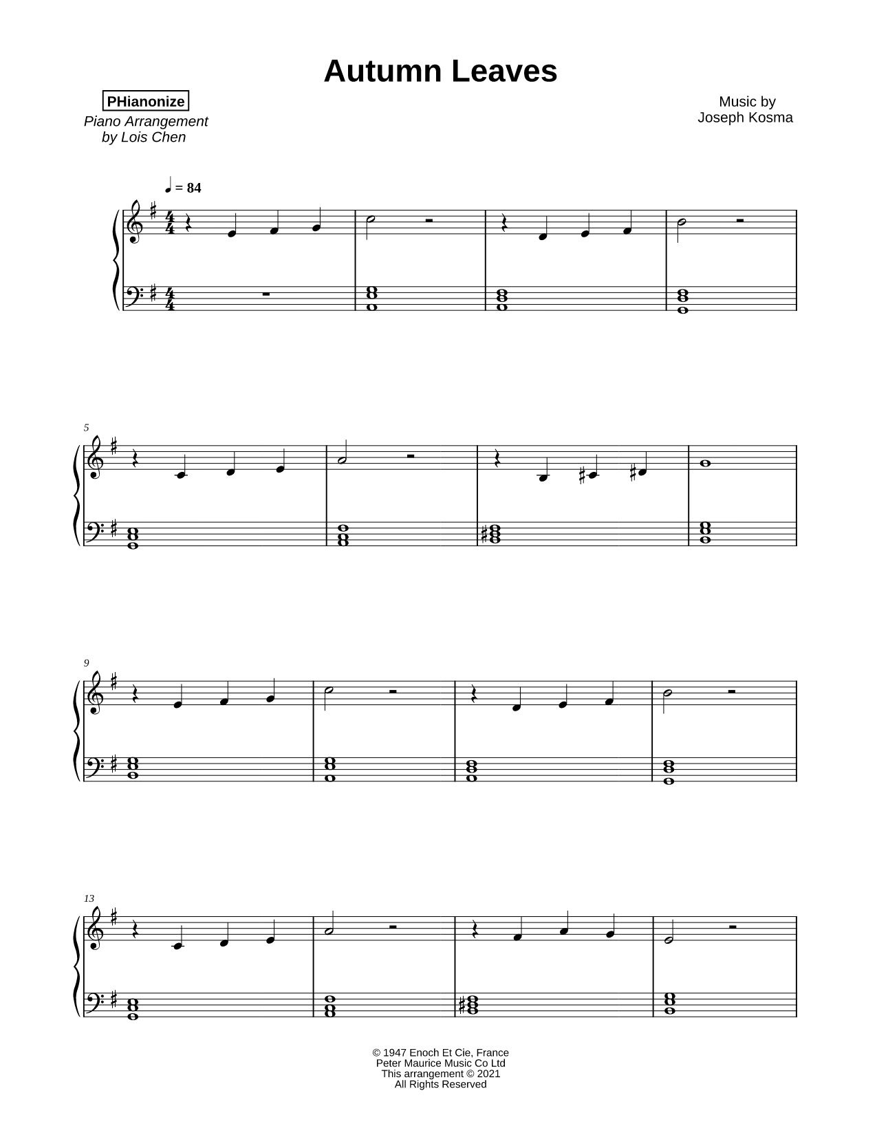 Autumn Leaves [easy]