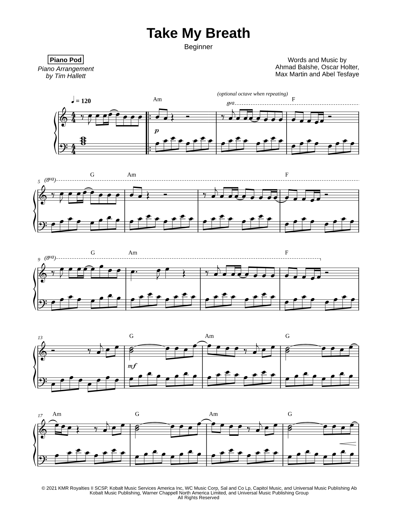 Take My Breath [beginner]