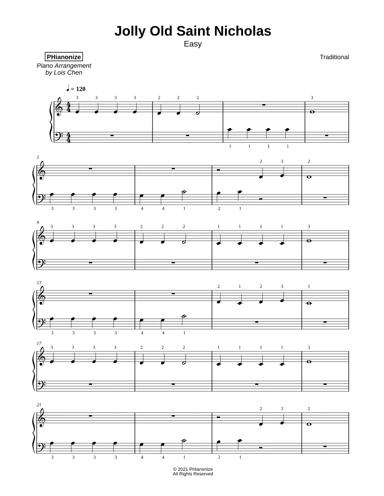 Jolly Old St. Nicholas [easy]