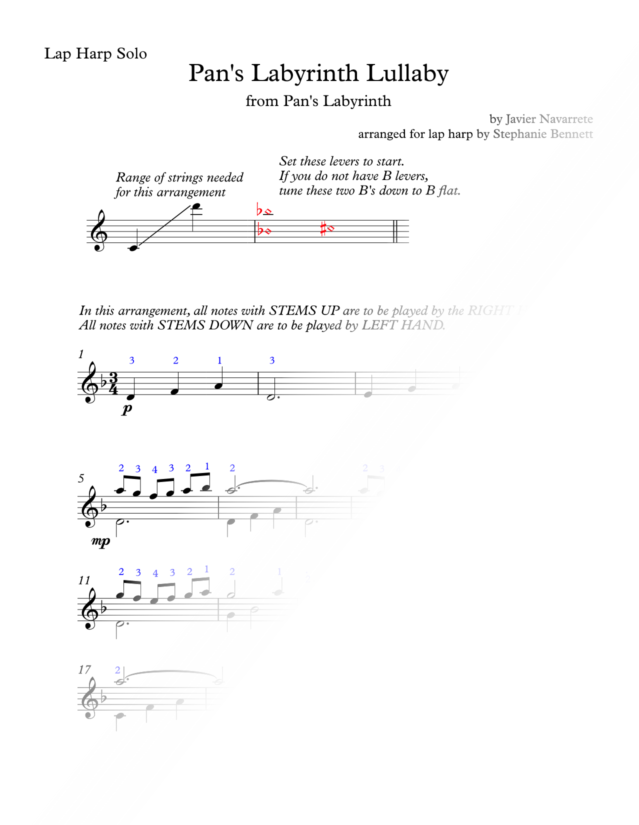 Pan's Labyrinth Lullaby [lap harp]