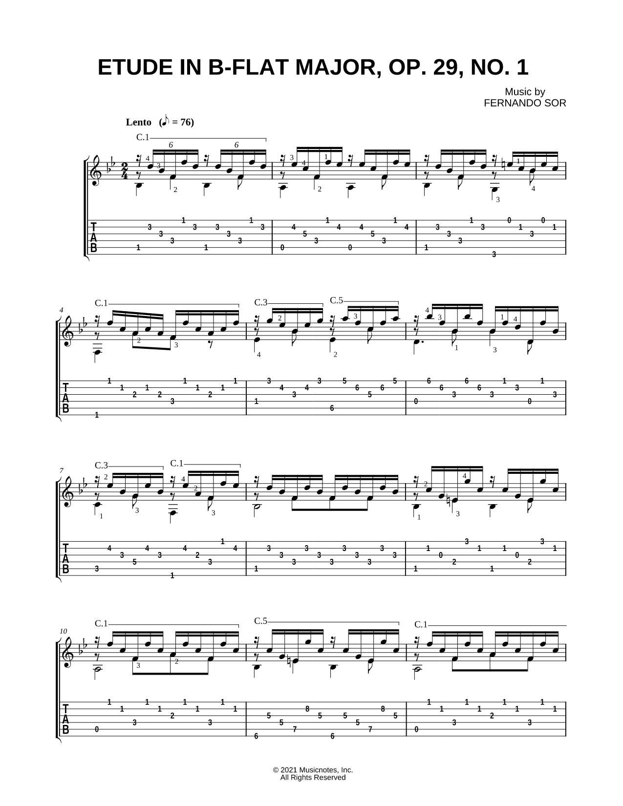 Etude in Bb Major, Op. 29, No. 1