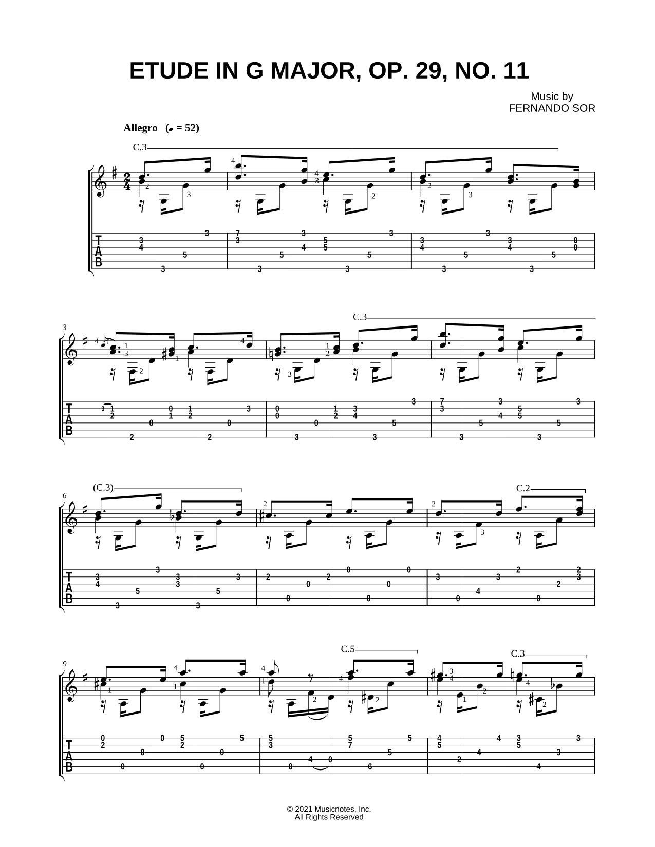Etude in G Major, Op. 29, No. 11
